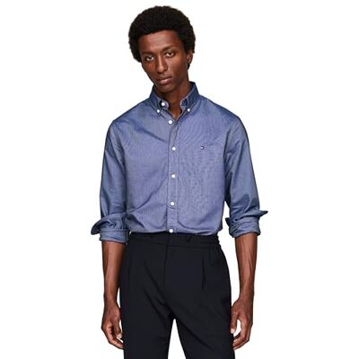 Tommy Hilfiger Long Sleeve Oxford Regular Fit, Men's Button Down Shirts, Also Available in Big and Tall, Desert Sky, XXL Tommy Hilfiger Long Sleeve Oxford Regular Fit, Men's Button Down Shirts, Also Available in Big and Tall, Desert Sky, XXL