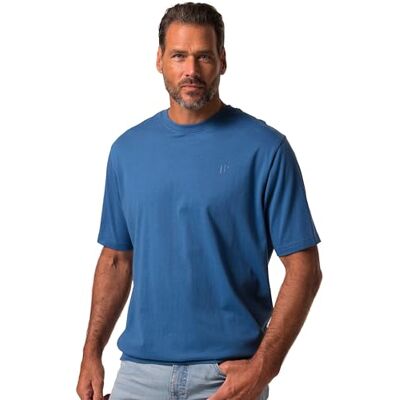 JP 1880 Men's Large Sizes Plus Sizes Menswear L-8XL T-Shirt, Belly Fit, Basic, Half Sleeve, XXL to 10XL, 712616, Ocean Blue, 6XL JP 1880 Men's Large Sizes Plus Sizes Menswear L-8XL T-Shirt, Belly Fit, Basic, Half Sleeve, XXL to 10XL, 712616, Ocean Blue, 6XL