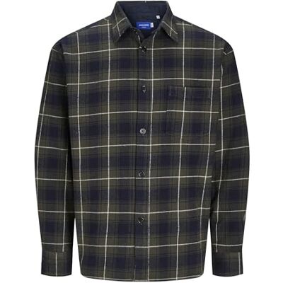 JACK & JONES Jorfrederiksberg Flannel Shirt LS Sn, Sky Captain, L JACK & JONES Jorfrederiksberg Flannel Shirt LS Sn, Sky Captain, L