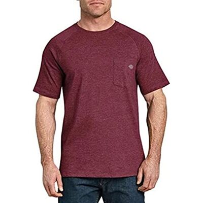 Dickies Men's Camiseta Refrigeración Rendimiento de Manga Corta Undershirt, Burgundy Heather, XXL Dickies Men's Camiseta Refrigeración Rendimiento de Manga Corta Undershirt, Burgundy Heather, XXL