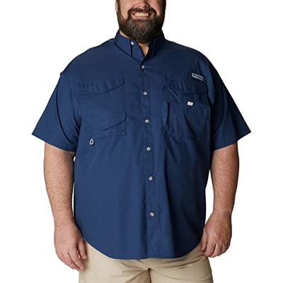 Columbia Mens Bonehead Short Sleeve Shirt, Carbon, 5X Columbia Mens Bonehead Short Sleeve Shirt, Carbon, 5X