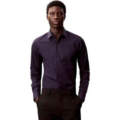 Calvin Klein Men's Slim ESNTL POPLIN NOS STR SLD Dress Shirts, Blue (Night Sky), XXL Calvin Klein Men's Slim ESNTL POPLIN NOS STR SLD Dress Shirts, Blue (Night Sky), XXL
