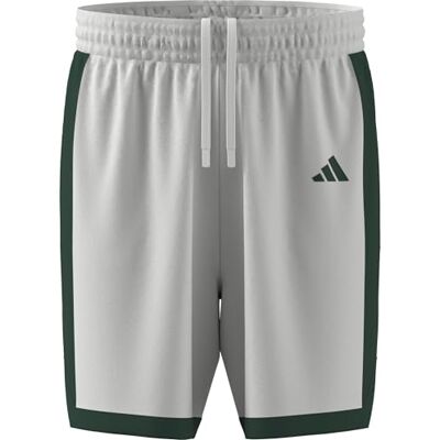 adidas Men's Mens Pulse Speed Bball Short Shorts, White/Team Dark Green, XS adidas Men's Mens Pulse Speed Bball Short Shorts, White/Team Dark Green, XS