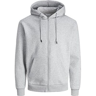 JACK & JONES JJEBRADLEY NOOS Zip Hood, Light Grey Mix, S JACK & JONES JJEBRADLEY NOOS Zip Hood, Light Grey Mix, S