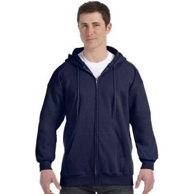 Hanes Men's Full Zip Ultimate Heavyweight Fleece Hoodie, Navy, Large Hanes Men's Full Zip Ultimate Heavyweight Fleece Hoodie, Navy, Large