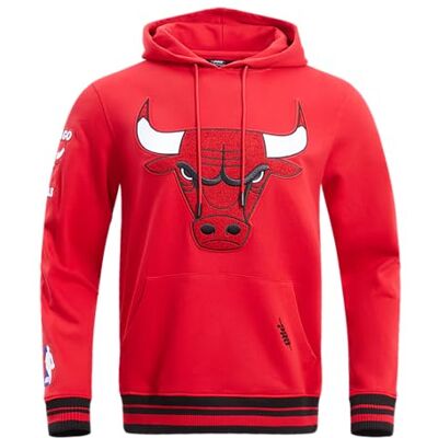 Pro Standard Mens NBA Chicago Bulls Retro Classics Pull Over Hoodie Red/Black M Pro Standard Mens NBA Chicago Bulls Retro Classics Pull Over Hoodie Red/Black M