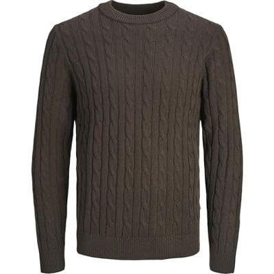 JACK & JONES Jjeross Knit Crew Neck Sn Knit Sweater, Mulch, M, Men's JACK & JONES Jjeross Knit Crew Neck Sn Knit Sweater, Mulch, M, Men's