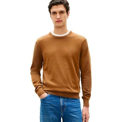 Tommy Hilfiger Men’s Essential Cotton Round Neck Jumper Tommy Hilfiger Men’s Essential Cotton Round Neck Jumper