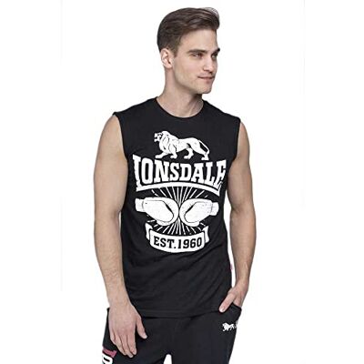 Lonsdale Men's Cleator T-Shirt, Mens, T-Shirt, 117016, Black, XL Lonsdale Men's Cleator T-Shirt, Mens, T-Shirt, 117016, Black, XL