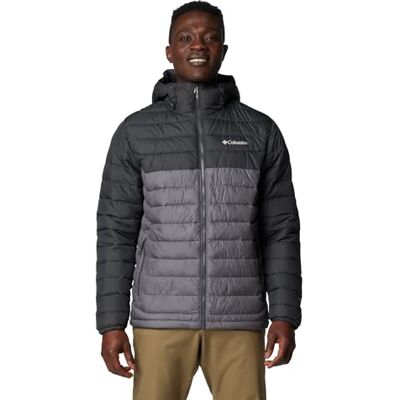 Columbia Men's Powder Lite 2 Hooded Jacket, Hooded Puffer Jacket, City Grey/Shark, Medium Columbia Men's Powder Lite 2 Hooded Jacket, Hooded Puffer Jacket, City Grey/Shark, Medium