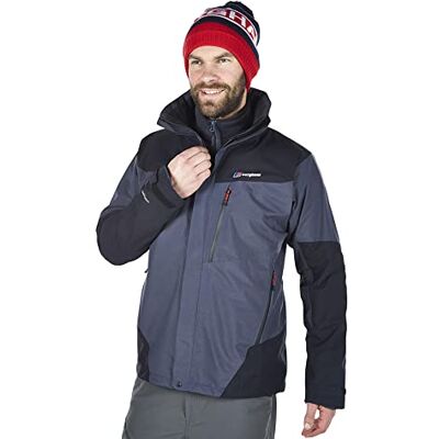 Berghaus Men's Arran Shell Jacket Durable Breathable Rain Coat, Carbon/Black, XS Berghaus Men's Arran Shell Jacket Durable Breathable Rain Coat, Carbon/Black, XS
