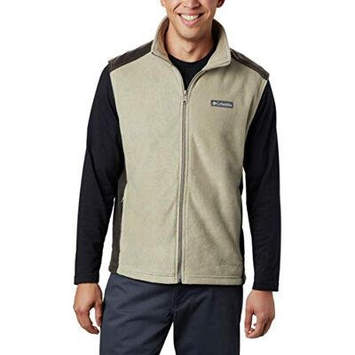 Columbia Men's Steens Mountain Vest Fleece, Tusk/Buffalo, 4X Columbia Men's Steens Mountain Vest Fleece, Tusk/Buffalo, 4X