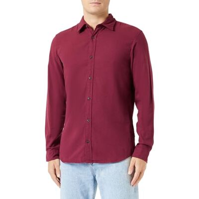 JACK & JONES Men's Jjplain Fall Solid Shirt LS Shirt, Port Royale, XL JACK & JONES Men's Jjplain Fall Solid Shirt LS Shirt, Port Royale, XL