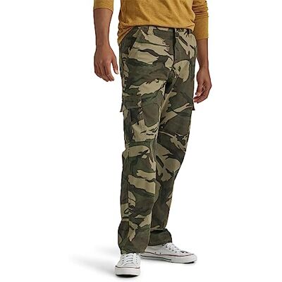 Wrangler Authentics Men's Fleece Lined Cargo Pant Casual, Green Brown Camo, 32W x 32L Wrangler Authentics Men's Fleece Lined Cargo Pant Casual, Green Brown Camo, 32W x 32L