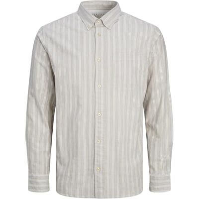 JACK & JONES Men's Slim Fit Shirt, Timber Wolf, M JACK & JONES Men's Slim Fit Shirt, Timber Wolf, M