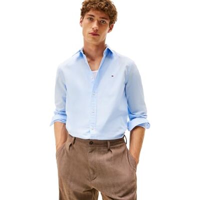 Tommy Hilfiger Men’s Flex Poplin Kent Collar Slim Fit Shirt Tommy Hilfiger Men’s Flex Poplin Kent Collar Slim Fit Shirt