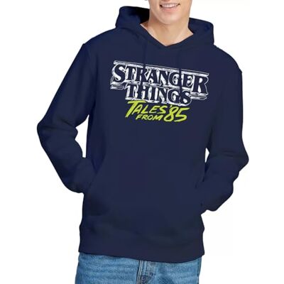 Stranger Things Tales From 85 Two Tone Logo Unisex Hoodie, Navy, XX-Large Stranger Things Tales From 85 Two Tone Logo Unisex Hoodie, Navy, XX-Large