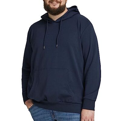 JACK & JONES Men's Jjebasic Noos Ps Hooded Sweatshirt, Navy, 1XL JACK & JONES Men's Jjebasic Noos Ps Hooded Sweatshirt, Navy, 1XL