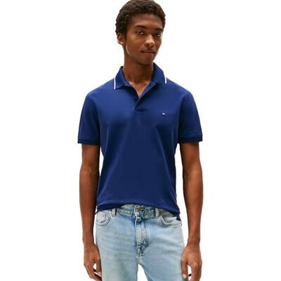 Tommy Hilfiger Men's Short Sleeve Casual Dri Polo Shirts in Regular Fit with Moisture Wicking and Stretch, Desert Sky Tipped, XL Tommy Hilfiger Men's Short Sleeve Casual Dri Polo Shirts in Regular Fit with Moisture Wicking and Stretch, Desert Sky Tipped, XL