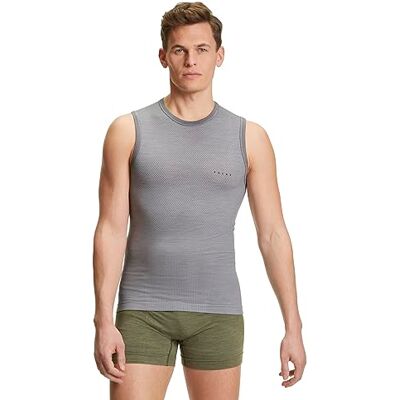 FALKE Men's Wool-Tech Light M S/L SH Functional Yarn Quick Dry 1 Piece Base Layer Top, Grey (Grey-Heather 3757), M FALKE Men's Wool-Tech Light M S/L SH Functional Yarn Quick Dry 1 Piece Base Layer Top, Grey (Grey-Heather 3757), M