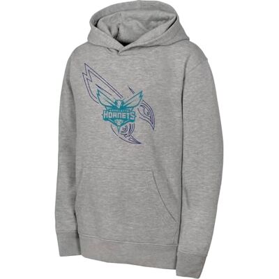 NBA Mens Fleece Hoodie, Heather Grey, M EU NBA Mens Fleece Hoodie, Heather Grey, M EU
