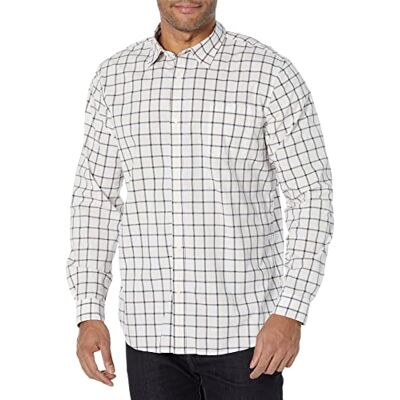 Amazon Essentials Men's Long-Sleeved Slim-Fit Stretch Poplin Shirt, Pink White Buffalo Plaid, XXL Amazon Essentials Men's Long-Sleeved Slim-Fit Stretch Poplin Shirt, Pink White Buffalo Plaid, XXL