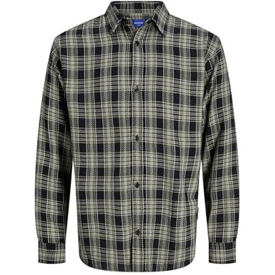 JACK & JONES Men's Jorgracia Parker Check Shirt Ls Sn Polo, Black, L JACK & JONES Men's Jorgracia Parker Check Shirt Ls Sn Polo, Black, L