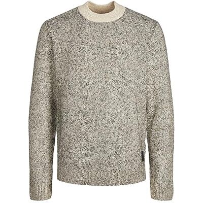 JACK & JONES Male Knitted Jumper Mottled Knitted Jumper, Peyote, XXL JACK & JONES Male Knitted Jumper Mottled Knitted Jumper, Peyote, XXL