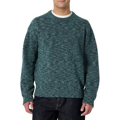 Amazon Essentials Men's Relaxed-Fit Multi-Colour Heavyweight Crewneck Pullover Jumper, Dark Teal Green Marl, XXL Amazon Essentials Men's Relaxed-Fit Multi-Colour Heavyweight Crewneck Pullover Jumper, Dark Teal Green Marl, XXL