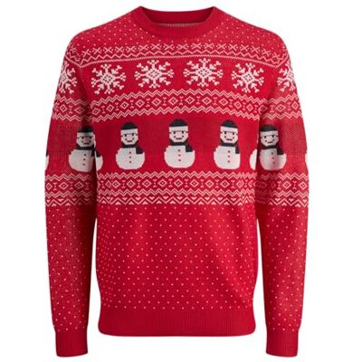 JACK & JONES Jjxmas Andrew Knit Crew Neck, True red, XL JACK & JONES Jjxmas Andrew Knit Crew Neck, True red, XL