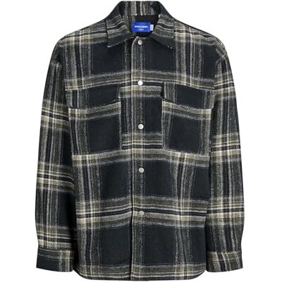 JACK & JONES JACK&JONES Men's Jorvesterbro Check Overshirt LS SN Shirt Jacket, Forest River, S, Forest River, S JACK & JONES JACK&JONES Men's Jorvesterbro Check Overshirt LS SN Shirt Jacket, Forest River, S, Forest River, S