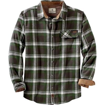Legendary Whitetails Men's Buck Camp Flannel, Long Sleeve Plaid Button Down Casual Shirt, Corduroy Cuffs, Mountain Charcoal Plaid, S Legendary Whitetails Men's Buck Camp Flannel, Long Sleeve Plaid Button Down Casual Shirt, Corduroy Cuffs, Mountain Charcoal Plaid, S