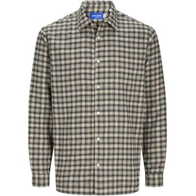 JACK & JONES Jorjoshua Flannel Check Shirt LS, Vetiver, S JACK & JONES Jorjoshua Flannel Check Shirt LS, Vetiver, S