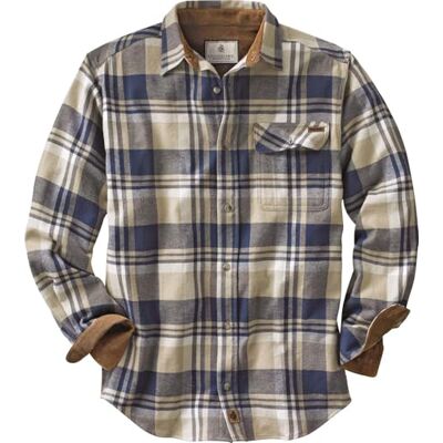 Legendary Whitetails Men's Buck Camp Flannel, Long Sleeve Plaid Button Down Casual Shirt, Corduroy Cuffs, Shale Plaid, 3XL Legendary Whitetails Men's Buck Camp Flannel, Long Sleeve Plaid Button Down Casual Shirt, Corduroy Cuffs, Shale Plaid, 3XL