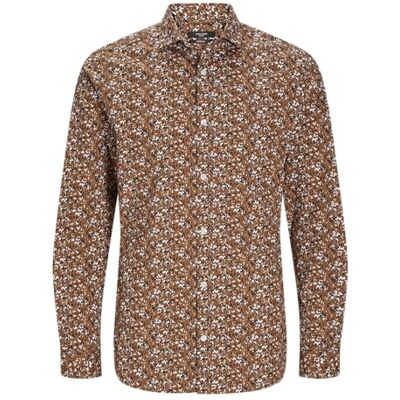 JACK & JONES Jprblablackpool Ls Aw24 Sn Stretch Shirt, Nuthatch/fit: Slim fit, S JACK & JONES Jprblablackpool Ls Aw24 Sn Stretch Shirt, Nuthatch/fit: Slim fit, S