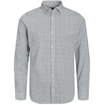 JACK & JONES Men's Jprblablackpool Stretch Shirt LS Aw23 Sn Polo, White/fit: Slim fit, M JACK & JONES Men's Jprblablackpool Stretch Shirt LS Aw23 Sn Polo, White/fit: Slim fit, M