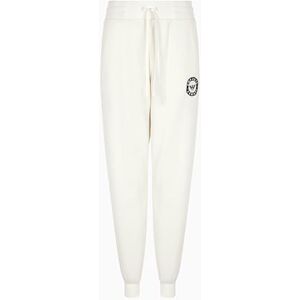 Emporio Armani Woman's Fuzzy Fleece Pants with Cuffs White M Emporio Armani Woman's Fuzzy Fleece Pants with Cuffs White M