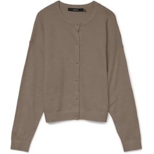 VERO MODA Women's Vmmarina LS O-Neck Cardigan Noos, Fossil, M VERO MODA Women's Vmmarina LS O-Neck Cardigan Noos, Fossil, M