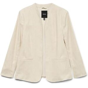 VERO MODA Women's Vmsoffie LS Collarless Blazer, Birch, 38, Birch, 12 VERO MODA Women's Vmsoffie LS Collarless Blazer, Birch, 38, Birch, 12