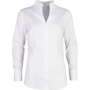 Seidensticker Women's Blouse City Blouse Easy to Iron Goblet Collar Blouse Slim fit Long Sleeve 100% Cotton Weiß Seidensticker Women's Blouse City Blouse Easy to Iron Goblet Collar Blouse Slim fit Long Sleeve 100% Cotton Weiß