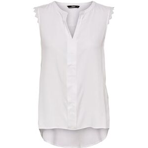 ONLY NOS Women's onlKIMMI S/L TOP WVN NOOS Plain Tunic Sleeveless Tank Top, White (White), 10 (Manufacturer Size: 38) ONLY NOS Women's onlKIMMI S/L TOP WVN NOOS Plain Tunic Sleeveless Tank Top, White (White), 10 (Manufacturer Size: 38)