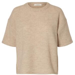 SELECTED WOMEN Women's Slwlulu 2/4 Knit O-Neck Noos Slwlulu 2/4 Knit O-Neck Noos (Pack of 1), Birch, XXL SELECTED WOMEN Women's Slwlulu 2/4 Knit O-Neck Noos Slwlulu 2/4 Knit O-Neck Noos (Pack of 1), Birch, XXL