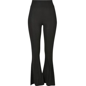 Urban Classics Women's High Waist Rib Flared Leggings, Fabric Trousers for Women with Wide Leg Cuffs, in 2 Colours, Sizes XS 5XL, Black, XS Urban Classics Women's High Waist Rib Flared Leggings, Fabric Trousers for Women with Wide Leg Cuffs, in 2 Colours, Sizes XS 5XL, Black, XS