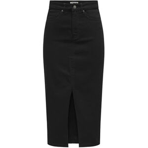 ONLY Womens Onlsiri Front Slit DNM Gua Noos Denim Skirt, Black, XS UK ONLY Womens Onlsiri Front Slit DNM Gua Noos Denim Skirt, Black, XS UK