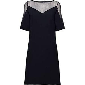 ESPRIT Collection Mini Dress with Glitter Neckline, Navy, 10 ESPRIT Collection Mini Dress with Glitter Neckline, Navy, 10
