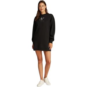 Calvin Klein Women's Embroidered Monologo Crew Neck Jumper, Black (Ck Black), M Calvin Klein Women's Embroidered Monologo Crew Neck Jumper, Black (Ck Black), M