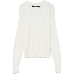 VERO MODA Womens Vmnewlexsun Ls Short V-Neck Noos Cardigan Sweater, Snow White, XS UK VERO MODA Womens Vmnewlexsun Ls Short V-Neck Noos Cardigan Sweater, Snow White, XS UK