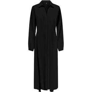 ONLY Onlalma Life Poly Kiara Shirt Dress Solid, Black, L ONLY Onlalma Life Poly Kiara Shirt Dress Solid, Black, L