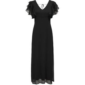 ONLY Onlasta Life S/S Frill Ankel Dress WVN, Black, S ONLY Onlasta Life S/S Frill Ankel Dress WVN, Black, S
