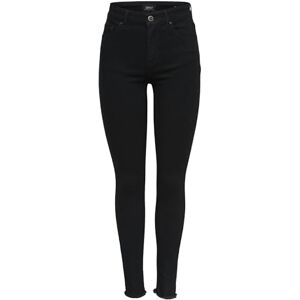 ONLY Women's onlBLUSH MID SK ANK RAWJNS REA2343 NOOS Skinny Jeans, Black (Black Denim), L / 34L ONLY Women's onlBLUSH MID SK ANK RAWJNS REA2343 NOOS Skinny Jeans, Black (Black Denim), L / 34L